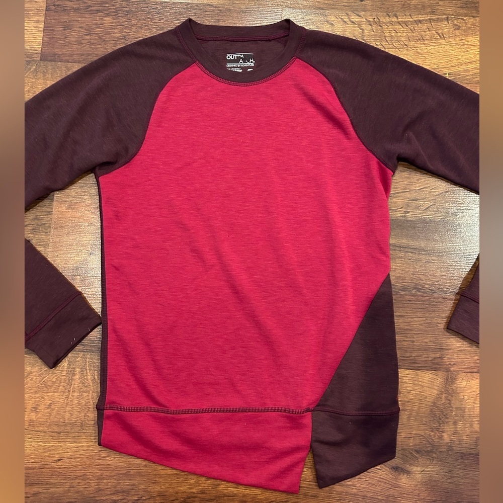 Outdoor Research Cedarosa Crewneck Wool Blend Pullover Burgundy Pink Women’s XS